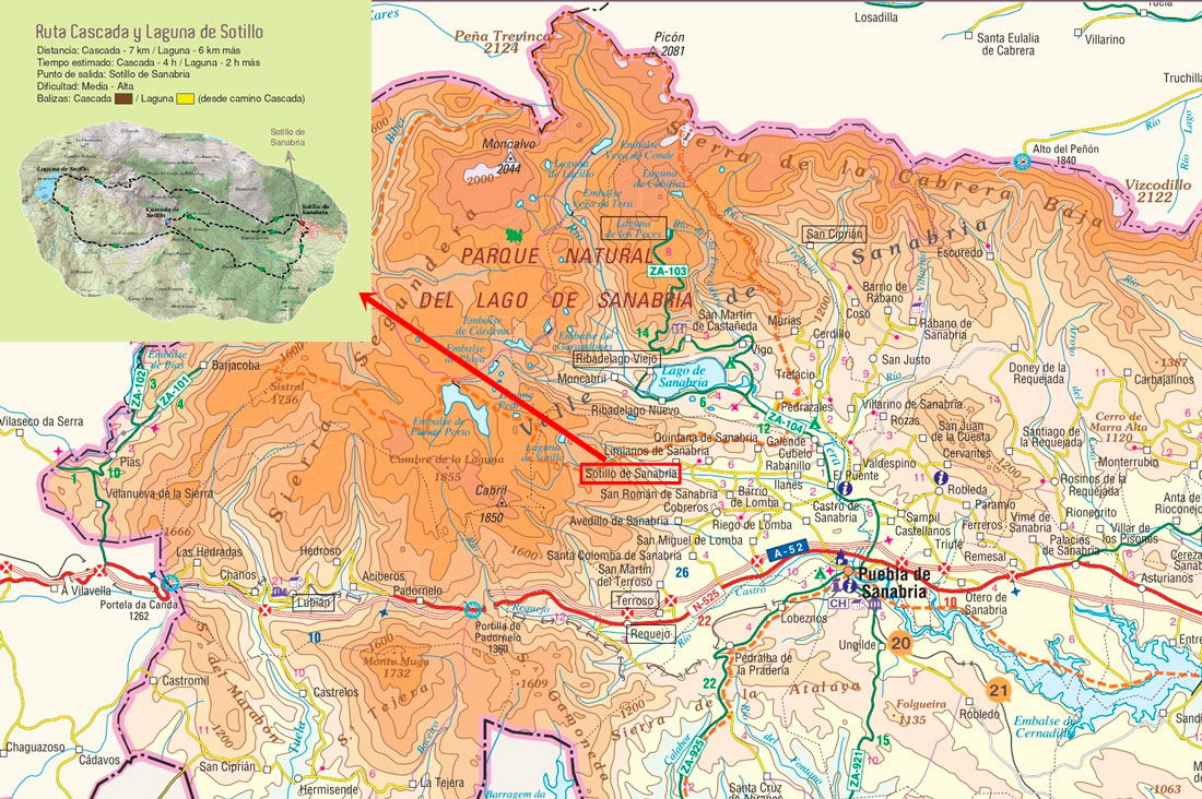 Mapa Ruta Cascada de Sotillo